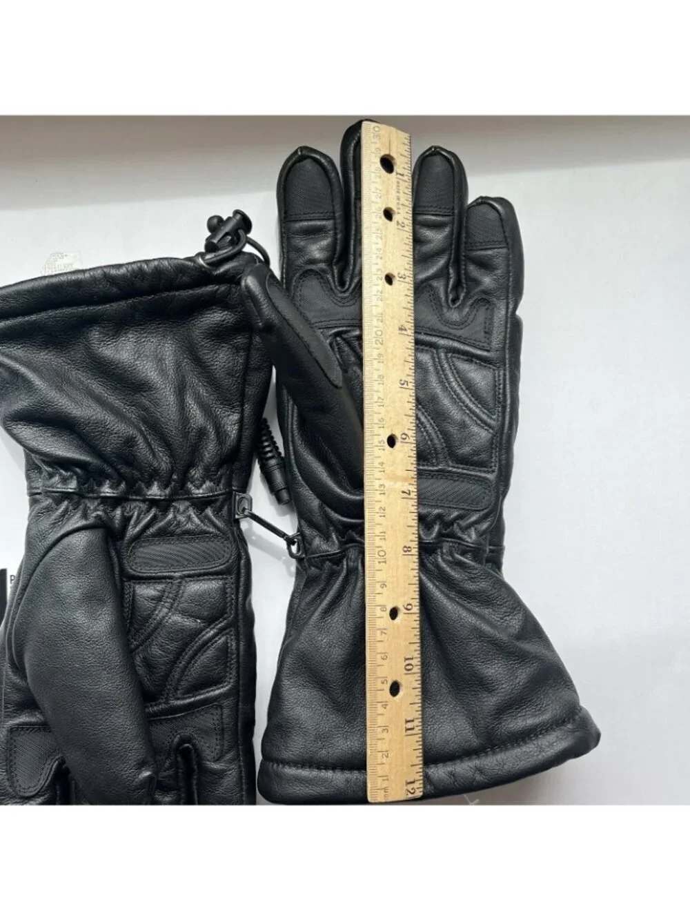Harley Davidson XS Leather Gauntlet Electric Heated Motorcycle Gloves 12V READ
